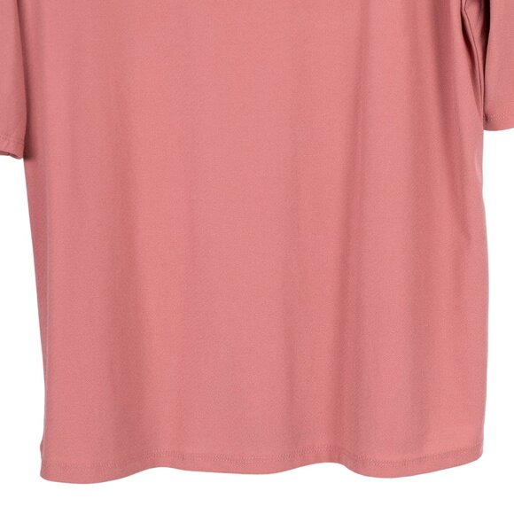 89th Madison Blouse L Womens NEW Romantic Rose Pink Lattice Sleeve Shirt Top - Picture 3 of 6